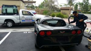Corvette having the backglass replaced