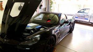 corvette with new windshield