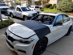 bmw without windshield angled