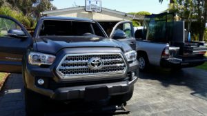 Tacoma with windshield being replaced