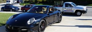 black porsche