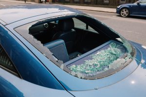 back windshield shattered